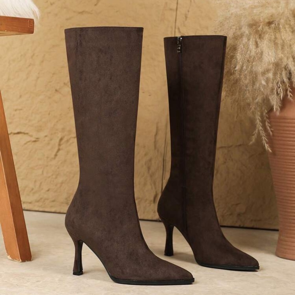 Elegant Brown Knee-High Women's Boots